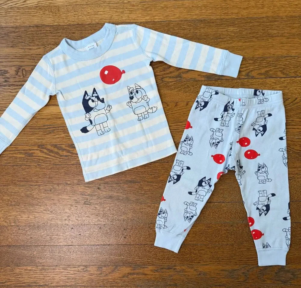Hanna Andersson Bluey Long John Pajamas Size 2